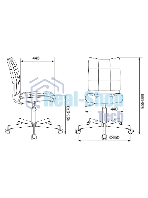 Кресло Бюрократ CH-330M/BLACK черный, экокожа, 120 кг, механизм качания, без подлокотников