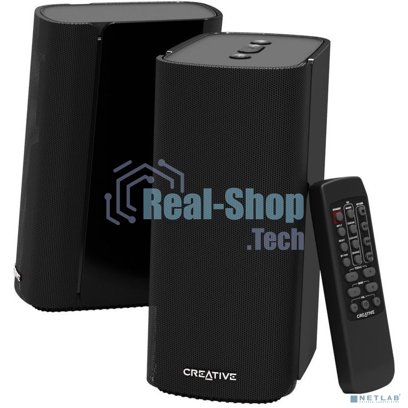 Акустическая система Creative T100 2.0 черный 40Вт BT