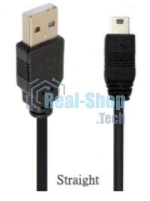 Кабель USB Type A на Mini USB прямой 0,25 м