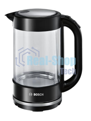 Чайник электрический Bosch TWK70B03 1.7л. 2400Вт черный (корпус: стекло)