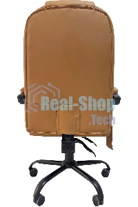 Кресло компьютерное с вибромассажем Cactus CS-CHR-OC05M-BR бежевый, эко.кожа, с подголов. крестов. пластик черный