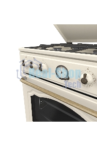 Плита комбинированная Gorenje GKS6C71CLI бежевый, конфорок 4 газовых, духовка 71 л, 60 см x 85 см x 60 см