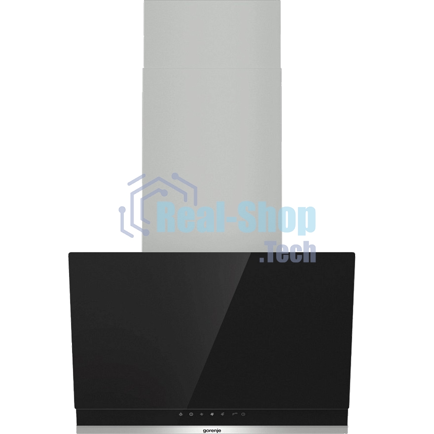 Вытяжка наклонная Gorenje WHI649X21P черный/серебристый, 60 см, 740 куб. м/ч, 67 дБ
