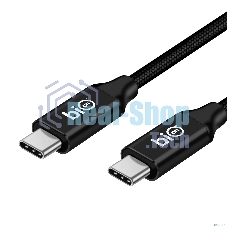 Кабель Bion USB4 v2.0 (CM/CM), 16K@60Hz, 80 Гбит/с, 240W, 5A, медь, 2 м, черный