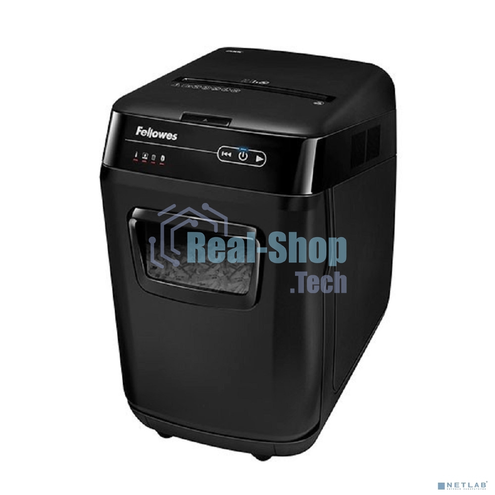Шредер Fellowes AutoMax 200M микрорезка, автоподача, DIN P-5, 2х14 мм, 200 лст. 32 лтр.
