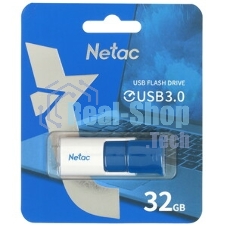 Флешка USB Netac U182 Blue (NT03U182N-032G-32BL), 32Gb, USB 3.0, R/W 70/30, синий/белый