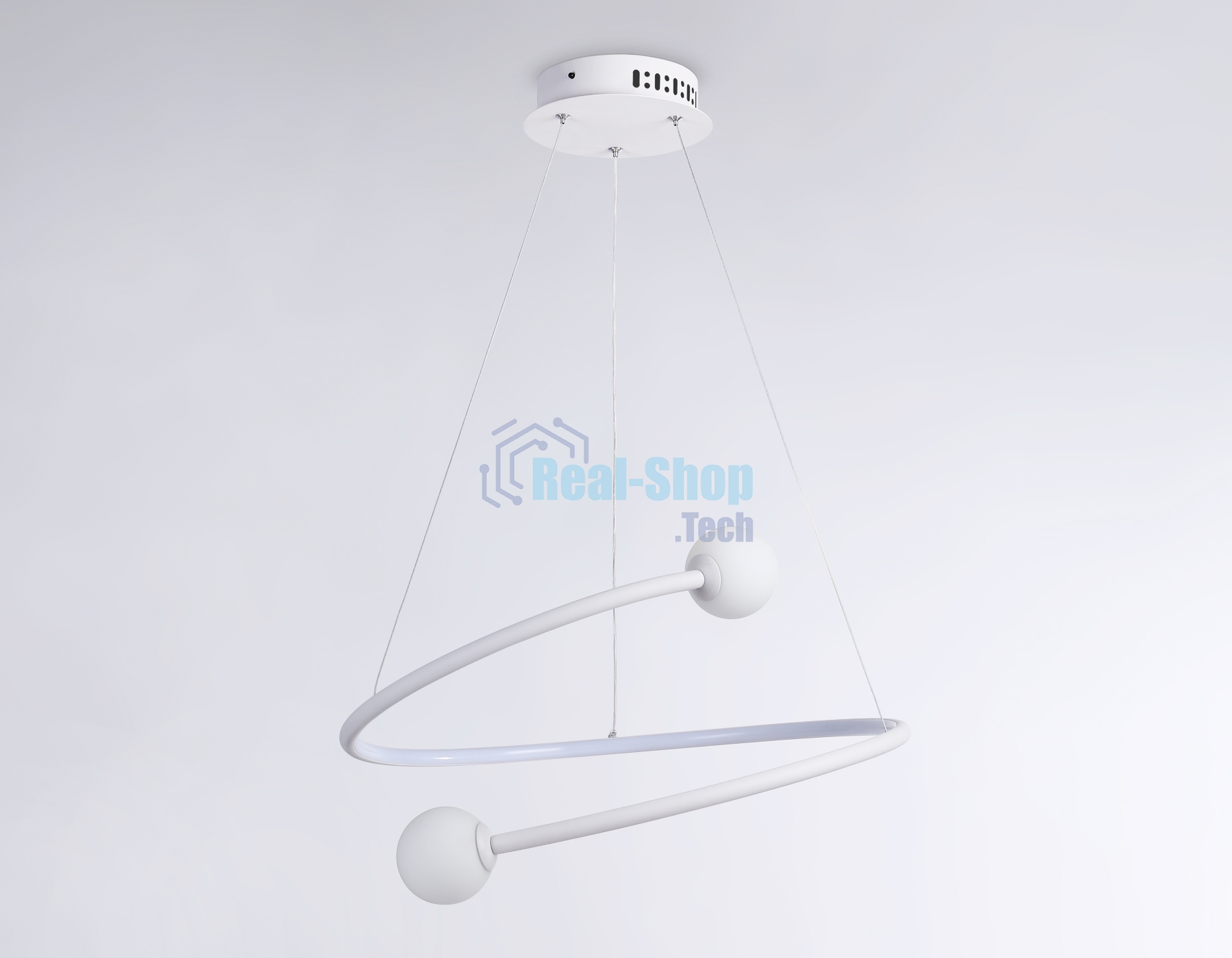 Светильник Ambrella light FL66291 WH белый 39W 3000K-6400K D500*1000 (ПДУ ИК)