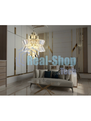 Люстра Ambrella light LH41017/12 BS/CL латунь/прозрачный E14*12 max 40W D560*660