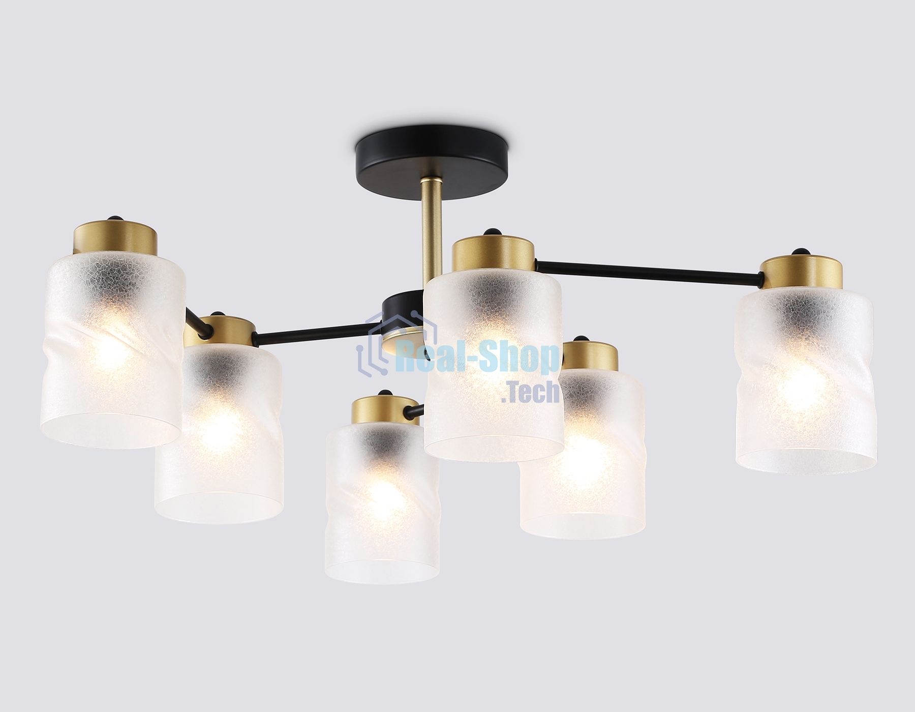 Светильник Ambrella light TR303325/6 BK/GD черный/золото E27/6 max 60W D680*270