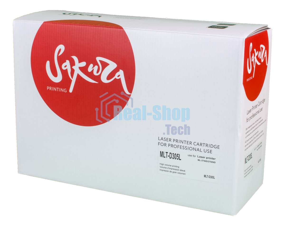 Картридж лазерный Sakura MLTD305L для Samsung ML-3750/3753, черный, 15000 к.