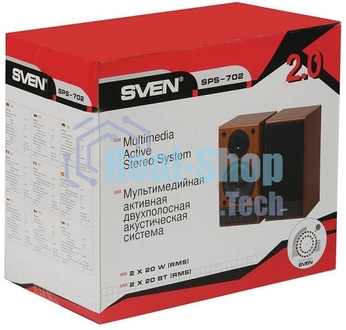 Акустическая система Sven SPS-702 2.0 черный 40Вт