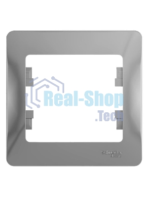 Рамка 1-м Glossa алюм. SchE GSL000301