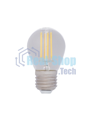 Лампа светодиодная филаментная Rexant Шарик GL45 9.5 Вт 950 Лм 4000K E27 прозрачная колба