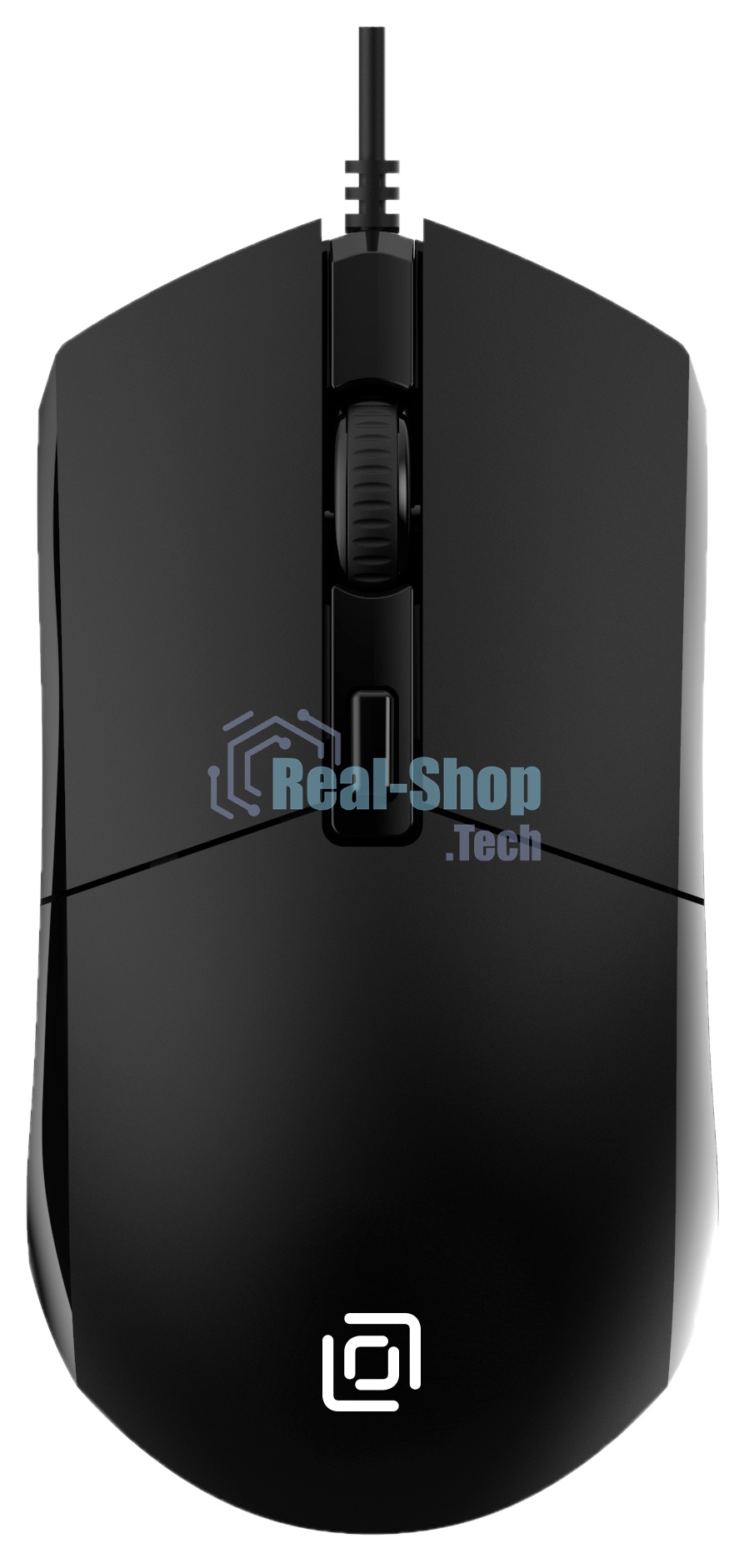 Мышь проводная Oklick 207M черный, 2400 dpi, USB, кнопки - 4
