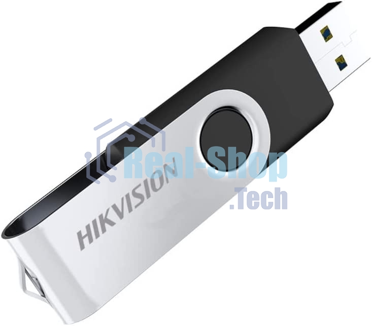 Флешка USB Hikvision M200S (HS-USB-M200S/64G), 64Gb, USB 2.0, R/W 20/10, черный/серебристый
