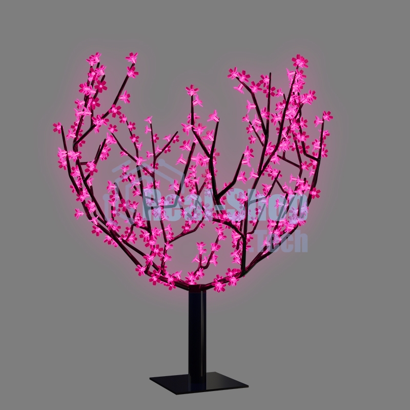 Светодиодное дерево Neon-night Сакура, высота 2,4м, диаметр кроны 2,0м, розовые светодиоды, IP65, понижающий трансформатор в комплекте