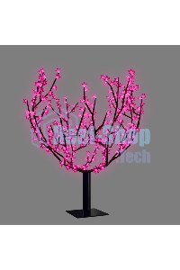 Светодиодное дерево Neon-night Сакура, высота 2,4м, диаметр кроны 2,0м, розовые светодиоды, IP65, понижающий трансформатор в комплекте