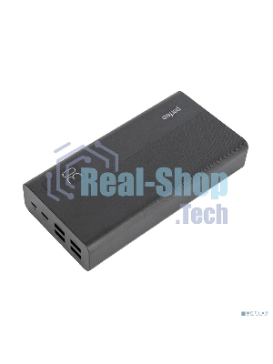 Портативный аккумулятор Perfeo Powerbank MOUNTAINS 30000 mAh/LED дисплей/PD + QC 3.0/Type-C/4 USB/Выход: 3A, max 22.5W/черный (PF_D0161)