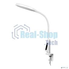 Светильник настольный Camelion KD-837 C01 белый LED на струбц., 7Вт,230В,450лм,сенс.рег.ярк и цвет.темп,USB-5В,1А