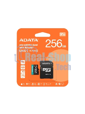 Флеш карта MICRO SDXC 256Gb W/AD. AUSDX256GUI3V30SA2-RA1 ADATA