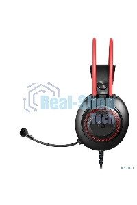 Гарнитура проводная с микрофоном A4Tech Bloody G200S черный/красный 2м мониторные USB оголовье (G200S USB/BLACK +RED)