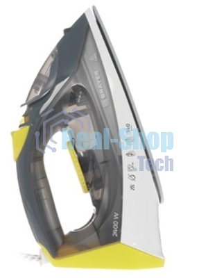 Утюг BRAYER BR4003GY серый/желтый/черный, 2400 Вт, 25 г/мин, 140 г/мин, 330 мл