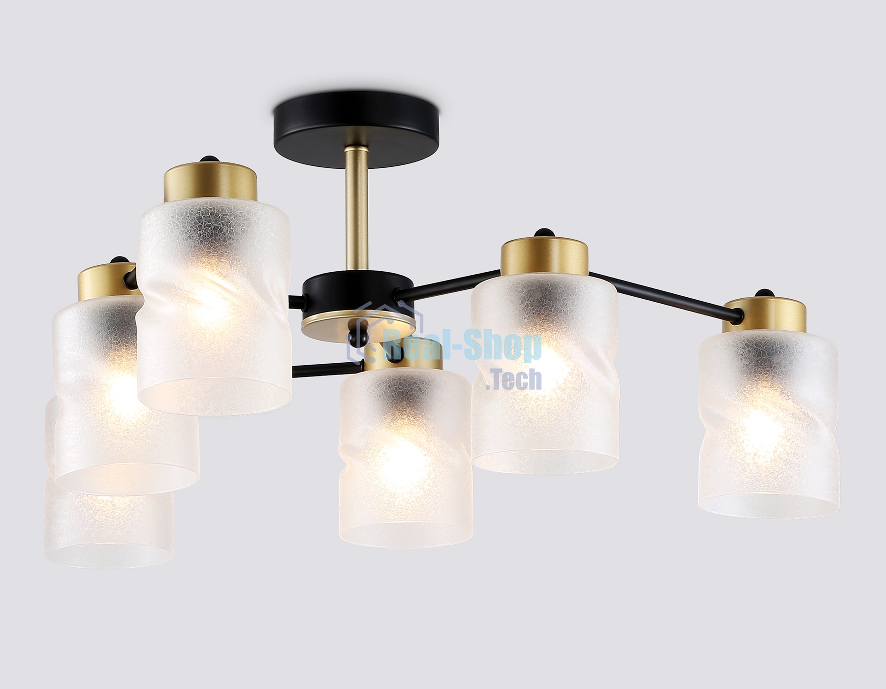 Светильник Ambrella light TR303325/6 BK/GD черный/золото E27/6 max 60W D680*270