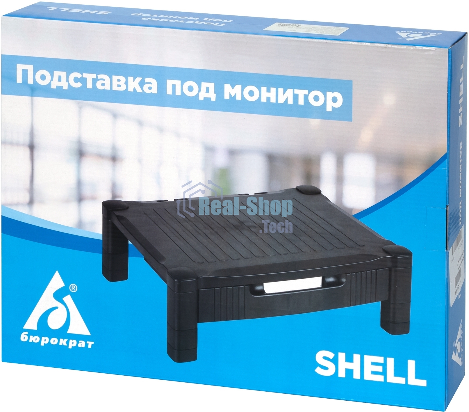Подставка под монитор Бюрократ Shell черный (LZ-302)