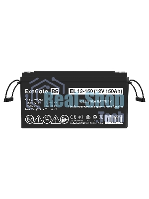 Гелевая аккумуляторная батарея ExeGate EL 12-150-М8 (12V 150Ah, болт М8)