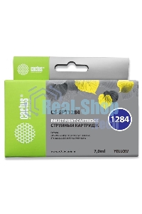 Картридж струйный Cactus CS-EPT1284 (T1284) желтый (7 мл) для Epson Stylus S22/S125/SX420/SX425/Office BX305