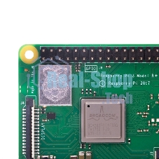 Мини ПК Raspberry Pi 3 Model B+ (RA433, E14 Version) Retail, 1Gb RAM, Cortex-A53 (ARMv8) 64-bit SoC @ 1.4GHz Broadcom BCM2837B0 CPU, WiFi, Bluetooth, 40-pin extended GPIO, 4x USB 2.0, HDMI, CSI camera port, DSI displ.port, MicroSD port (137-3331), (БП и к