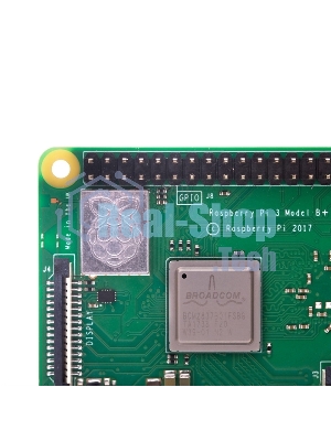Мини ПК Raspberry Pi 3 Model B+ (RA433, E14 Version) Retail, 1Gb RAM, Cortex-A53 (ARMv8) 64-bit SoC @ 1.4GHz Broadcom BCM2837B0 CPU, WiFi, Bluetooth, 40-pin extended GPIO, 4x USB 2.0, HDMI, CSI camera port, DSI displ.port, MicroSD port (137-3331), (БП и к