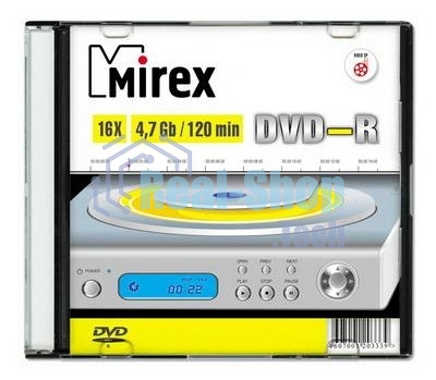 Диск DVD-R Mirex 4.7 Gb, 16x, Slim Case (5), (5/200)