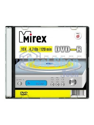 Диск DVD-R Mirex 4.7 Gb, 16x, Slim Case (5), (5/200)