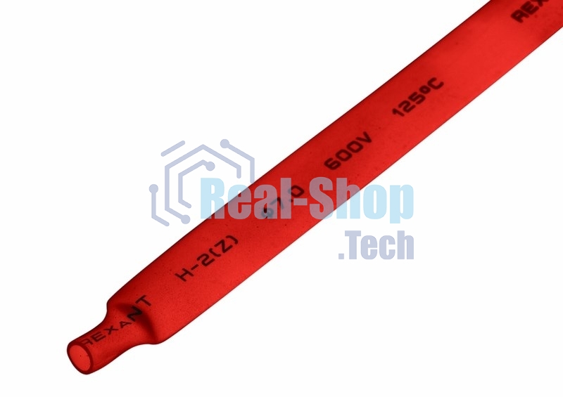 Термоусаживаемая трубка Rexant 7,0/3,5 мм, красная, упаковка 50 шт. по 1 м