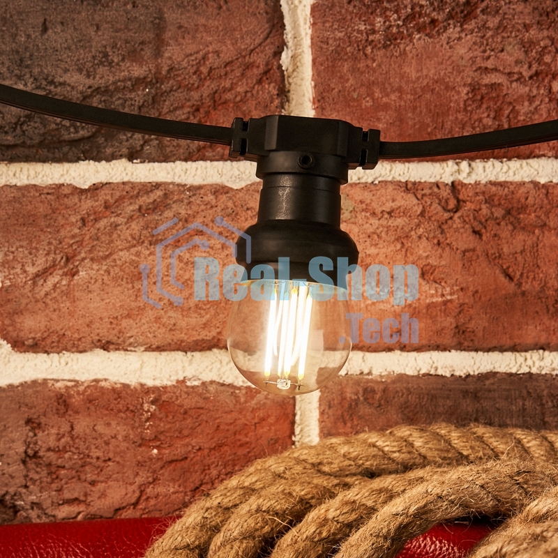 Лампа светодиодная филаментная Rexant Шарик GL45 9.5 Вт 950 Лм 4000K E27 прозрачная колба