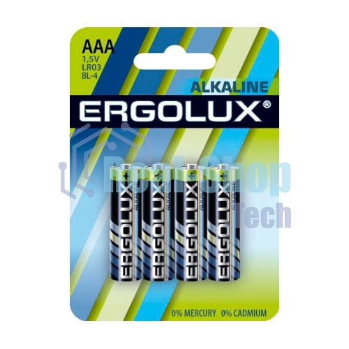 Элемент питания алкалиновый Ergolux LR03 BL-4 LR03 BL-4 1.5В Alkaline (блист.4шт)