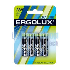 Элемент питания алкалиновый Ergolux LR03 BL-4 LR03 BL-4 1.5В Alkaline (блист.4шт)
