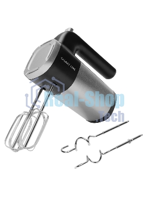 Миксер электрический Galaxy Line GL 2226, черный с серебристым, ручной, 700 Вт, 5 скоростей + режим 