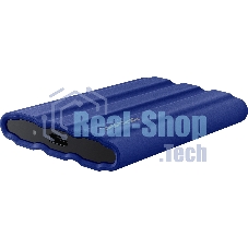 Внешний SSD Samsung T7 Shield, 1TB, USB 3.2 Gen 2 Type-C, R/W 1050/1000, синий