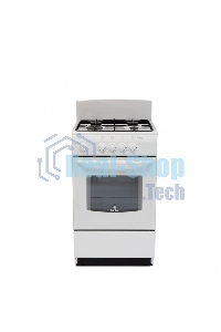 Плита газовая De Luxe 5040.38Г (Щ) белый, конфорок 4 шт, духовка 43 л, 50 см x 85 см x 50 см