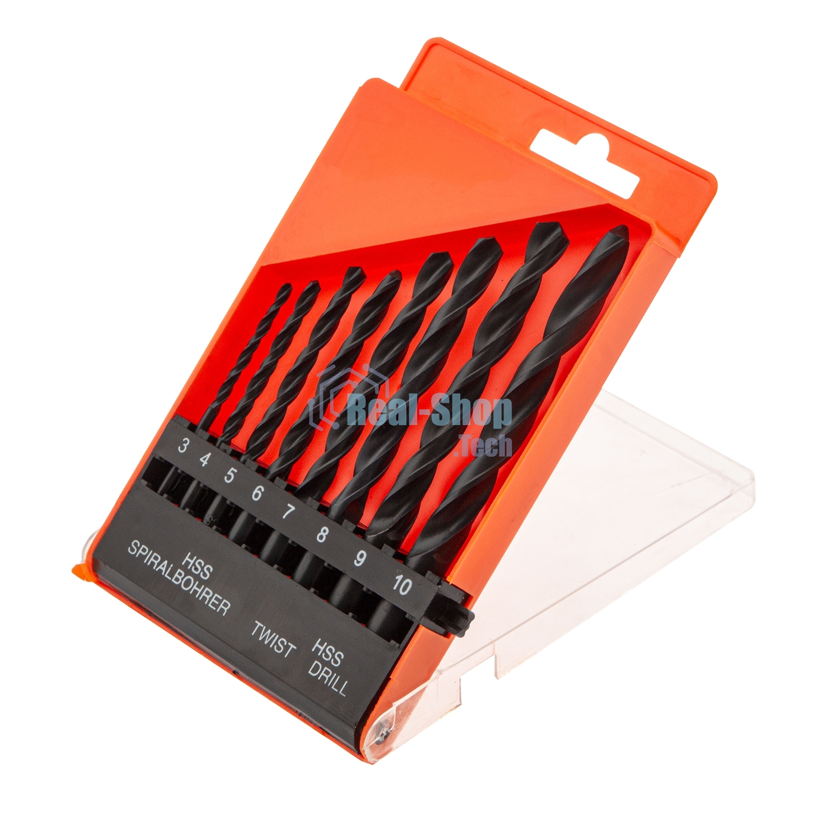 Набор сверл по металлу Sparta,3-10 мм, HSS,8 шт.цилиндрический хвостовик