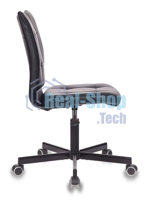 Кресло Бюрократ CH-330M/BLACK черный, экокожа, 120 кг, механизм качания, без подлокотников