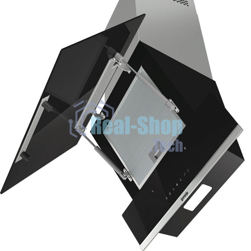 Вытяжка наклонная Gorenje WHI649X21P черный/серебристый, 60 см, 740 куб. м/ч, 67 дБ