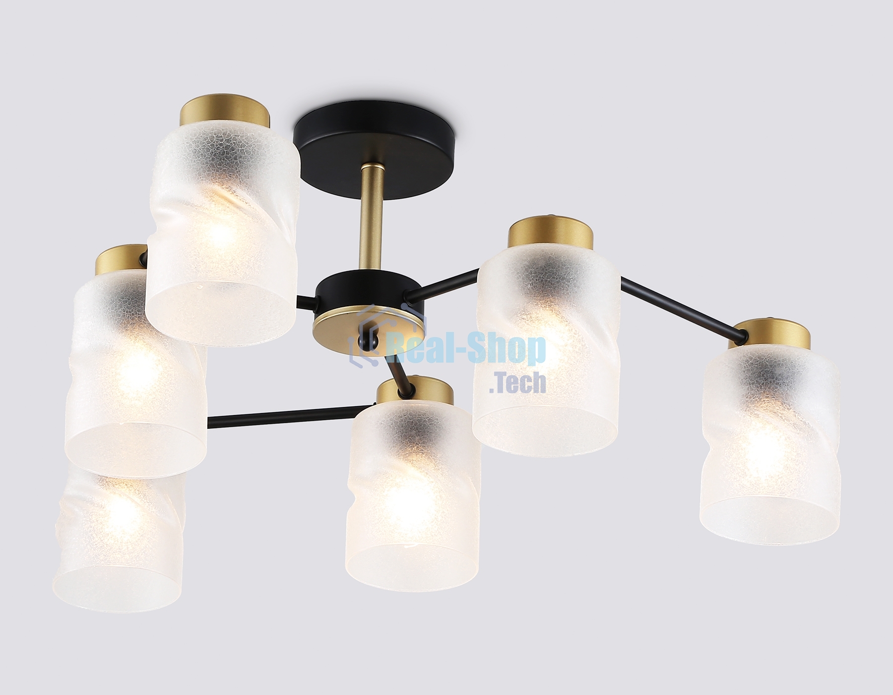 Светильник Ambrella light TR303325/6 BK/GD черный/золото E27/6 max 60W D680*270