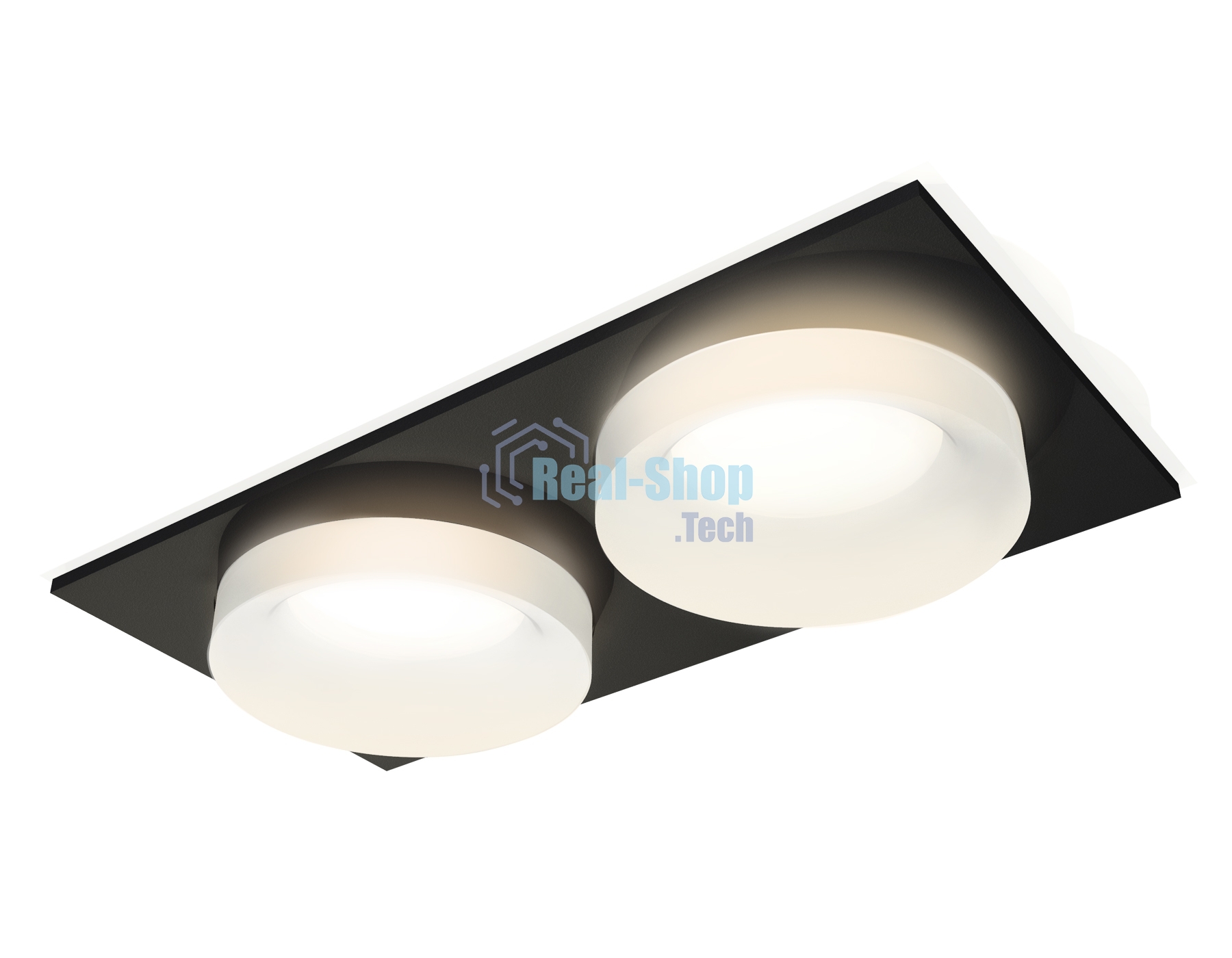 Комплект встраиваемого светильника Ambrella light XC7636044 SBK/FR черный песок/белый матовый MR16 GU5.3 (C7636, N7165)