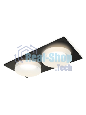 Комплект встраиваемого светильника Ambrella light XC7636044 SBK/FR черный песок/белый матовый MR16 GU5.3 (C7636, N7165)