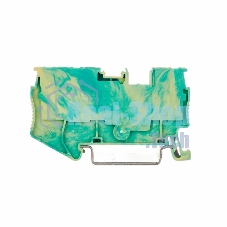 Клемма заземления VPR-2.5-TWIN-PE-YG, зажим push-in, 3 точки подключения, 2.5 кв.мм