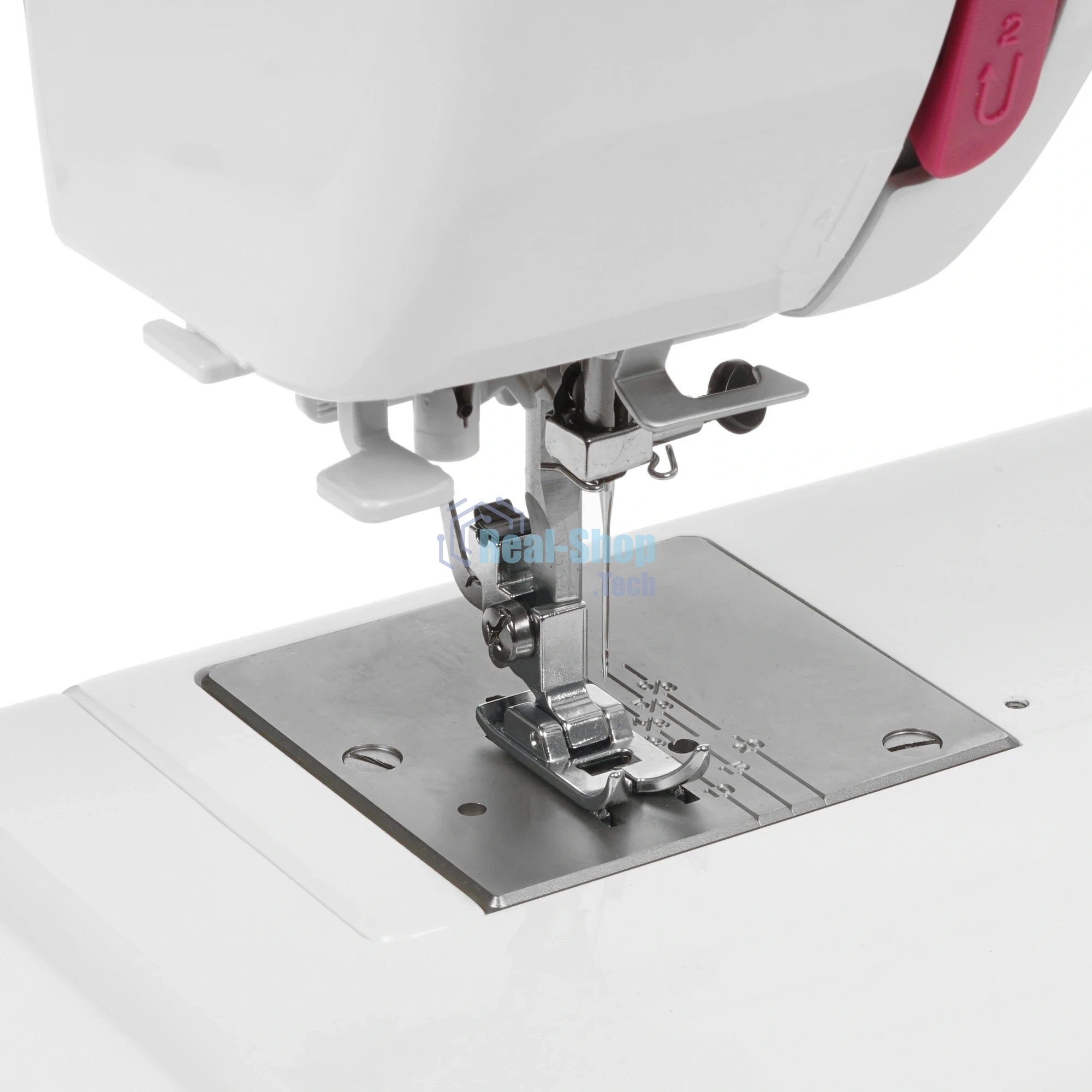 Швейная машина Janome Q-23P белый/рисунок, электромеханическая, вертикальный качающийся, 24 операции, автоматическая петля