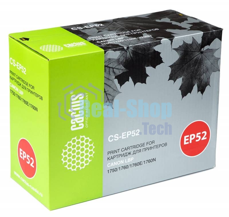Картридж лазерный Cactus CS-EP52 черный (10000 стр.) для Canon LBP 1750/1760/1760E/1760N